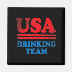 Lustige Independence Day-Kleidung USA Trinkteam Magnet