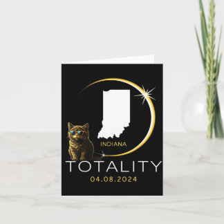 Lustige Indiana Totale Sonnenfinsternis Katze Karte
