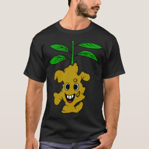 Lustige Ingwer-Pflanzen-Illustration T-Shirt