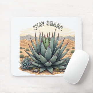 Lustige Inspirierende Bleib scharf Sukkulente Büro Mousepad