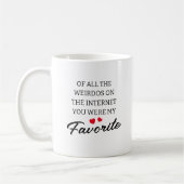 Lustige Internet-Sonderlinge-Paar Kaffeetasse (Links)