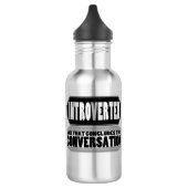 Lustige Introvert Wasser-Flasche Trinkflasche (Links)