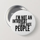 Lustige Introvertierte Button (Vorne & Hinten)