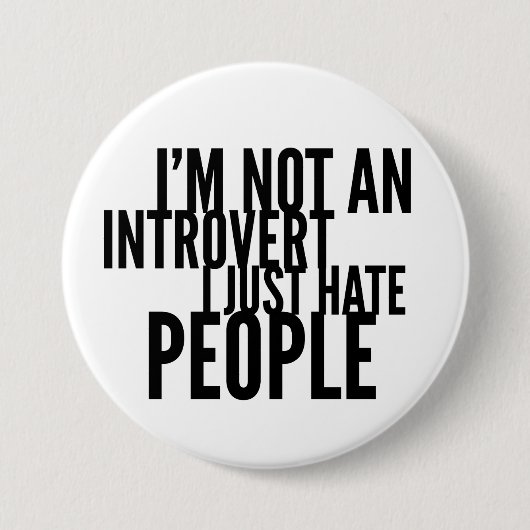 Lustige Introvertierte Button (Vorderseite)