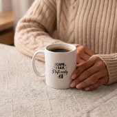 Lustige Introvertierte Kaffeetasse Sah Links Früh