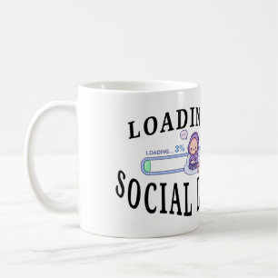 Lustige Introvertierten-Kaffeetasse - Soziale Batt Kaffeetasse