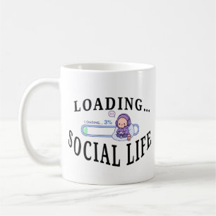 Lustige Introvertierten-Kaffeetasse - Soziale Batt Kaffeetasse