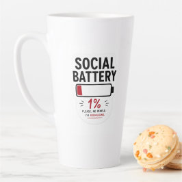 Lustige Introvertierten-Latte-Tasse | Soziale Batt Milchtasse