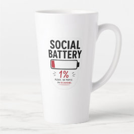 Lustige Introvertierten-Latte-Tasse | Soziale Batt Milchtasse