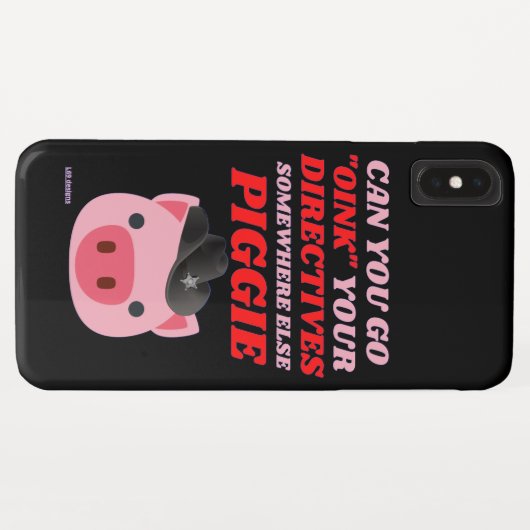 lustige iPhone/iPad Gehäuse "OINK PIGGIE" Case-Mate iPhone Hülle (Rückseite (Horizontal))