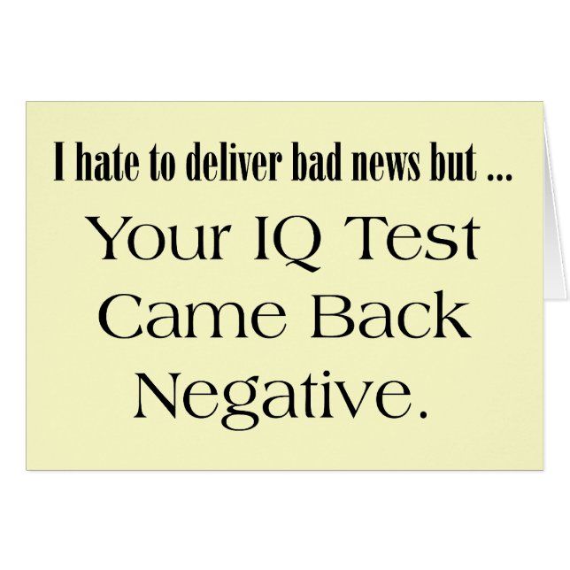 Lustige IQ-Test-T - Shirt-Geschenke (Vorderseite (Horizontal))