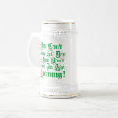 Lustige Iren-trinkendes Zitat Bierglas (Vorderseite Links)