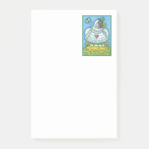 LUSTIGE IRISCHE HENNE, GRÜNE EIER UND KLEEBLÄTTER  POST-IT KLEBEZETTEL