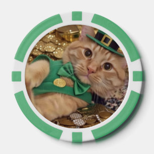 Lustige irische Katze Glückspokerspiel-Chip Pokerchips