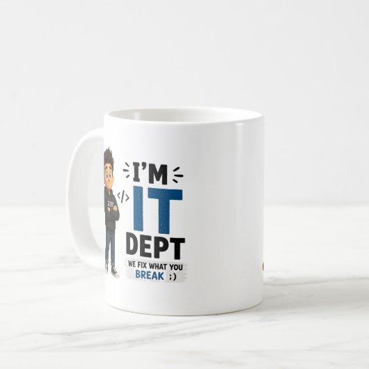 Lustige IT-Abteilung Tasse -Programmierer & Tech-S (Vorderseite Links)