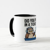 Lustige IT-Support-Eule-Kaffeetasse - "Haben Sie e Tasse (Vorderseite Links)