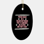 lustige italienische Windhunde-Geschenke Hund Mama Keramik Ornament (Rechts)