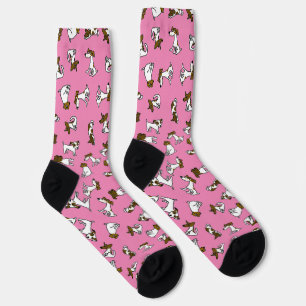 Lustige Jack Russell Cartoon Socken