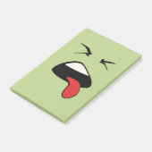 Lustige Jade-Grün-Post-It Herr-Yuck Face Post-it Klebezettel (angewinkelt)