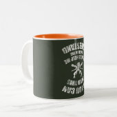 Lustige Jagd, Rotwild-Jäger-humorvolles Zweifarbige Tasse (Vorderseite Links)