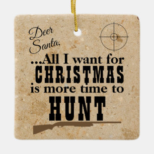 Lustige Jagd Weihnachten Keramikornament