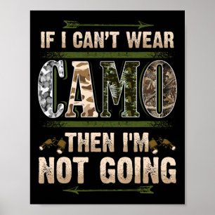 Lustige Jagdk camouflage Jäger Bock Hirsch Land Ro Poster