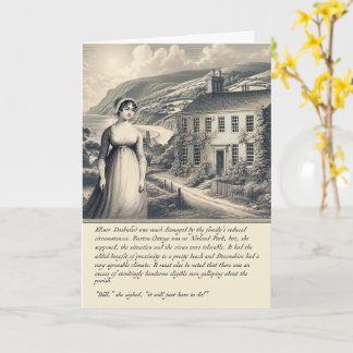 Lustige Jane Austen Sense and Sensibility Karte