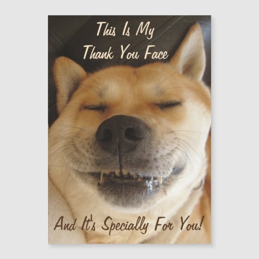 lustige japanische akita mit niedlichem Lächeln da Magnetkarte (Vorderseite)