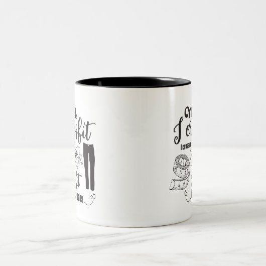 lustige Jeanswortkunst Zweifarbige Tasse (Mittel)