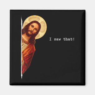 Lustige Jesus-Meme-Geschenk Christen Spruch Ich sa Magnet