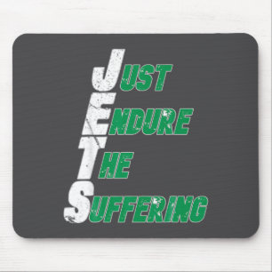 Lustige Jets ertragen einfach das leidvolle Footba Mousepad