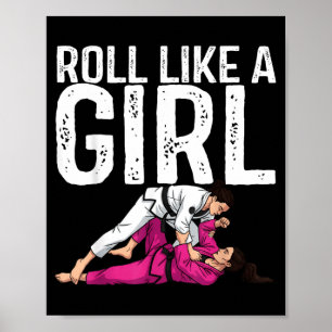 Lustige Jiu Jitsu Kunst für Frauen Mädchen Kinder Poster