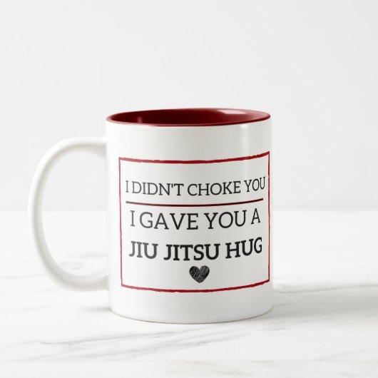 Lustige Jiu Jitsu Umarmungs-Tasse Zweifarbige Tasse (Links)