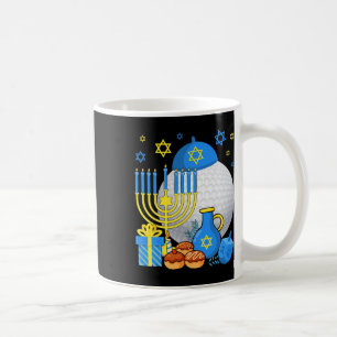 Lustige jüdische Golfball-Menora Happy Chanukka Ch Kaffeetasse