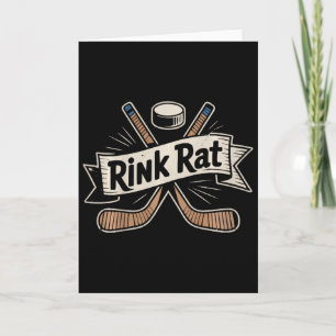 Lustige Jugend-Eishockey-Kleine Schwester Bruder R Karte