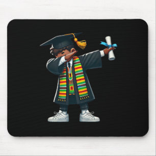 Lustige Jungs Abschluss Absolvent Dabbing Schwarze Mousepad