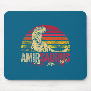 Lustige Jungs Amir Saurus Dinosaurier Rex Name Mousepad