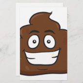 lustige kack-Emoji Briefpapier (Vorne/Hinten)