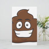 lustige kack-Emoji Briefpapier (Stehend Vorderseite)