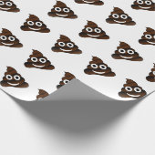 lustige kack-Emoji Geschenkpapier (Ecke)