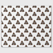 lustige kack-Emoji Geschenkpapier (Flach)