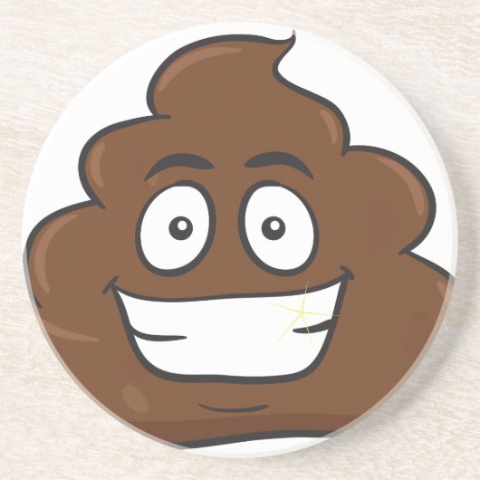 lustige kack-Emoji Getränkeuntersetzer (Vorne)