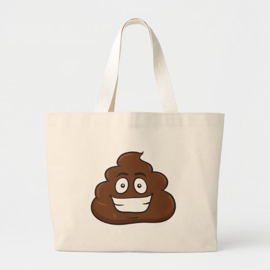 lustige kack-Emoji Jumbo Stoffbeutel (Vorne)