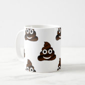 lustige kack-Emoji Kaffeetasse (Vorderseite Links)
