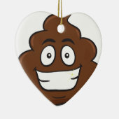 lustige kack-Emoji Keramik Ornament (Rechts)