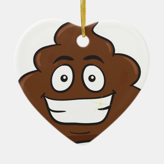 lustige kack-Emoji Keramik Ornament (Vorne)