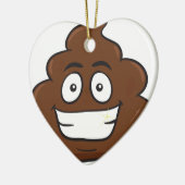 lustige kack-Emoji Keramik Ornament (Links)