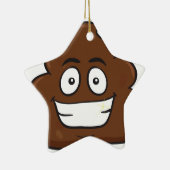 lustige kack-Emoji Keramik Ornament (Rechts)