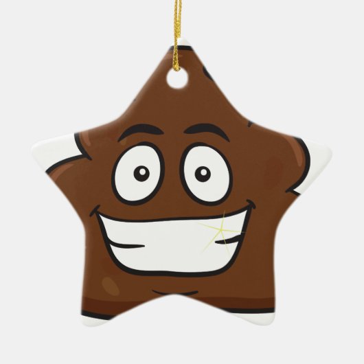 lustige kack-Emoji Keramik Ornament (Vorne)