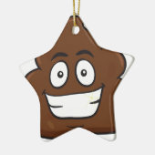 lustige kack-Emoji Keramik Ornament (Links)